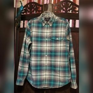 AMERICAN EAGLE Plaid 100%  Cotton Slim Fit Long Sl